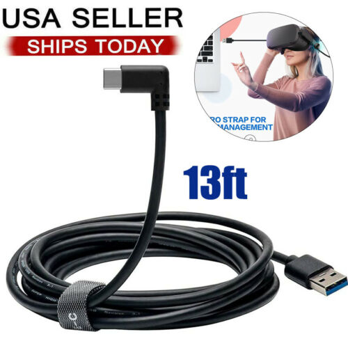 13ft Link Cable For Oculus Quest 2 Type-c 3.2 Right Angle To Usb A Charging Cord