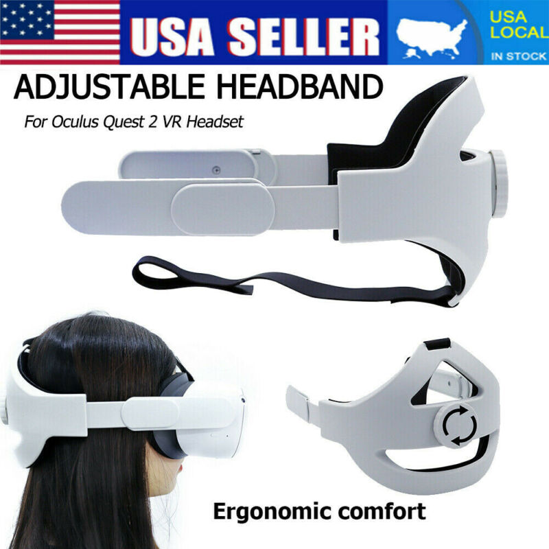 Replacement Vr Glasses Headband Head Strap For Oculus Quest 2 Vr Headset Us