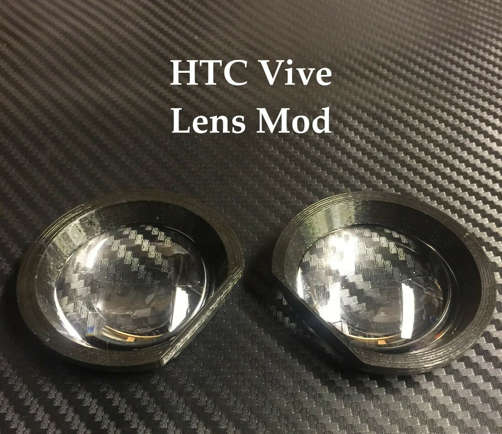 Htc Vive Lens Mod | Lenses + Bracket | Black | 3d Printed | Gear Vr
